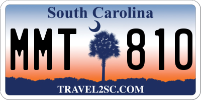 SC license plate MMT810