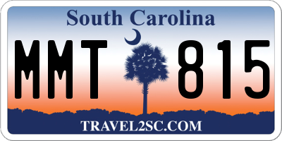 SC license plate MMT815
