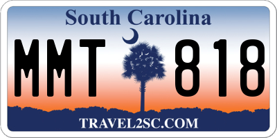 SC license plate MMT818