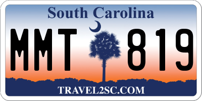 SC license plate MMT819