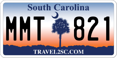 SC license plate MMT821