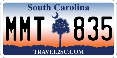 SC license plate MMT835