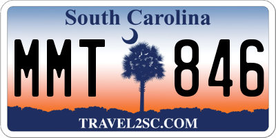 SC license plate MMT846