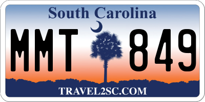 SC license plate MMT849
