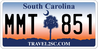 SC license plate MMT851