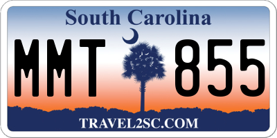 SC license plate MMT855
