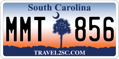 SC license plate MMT856