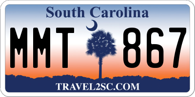 SC license plate MMT867