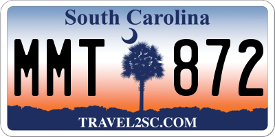 SC license plate MMT872