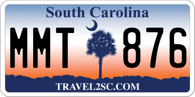 SC license plate MMT876