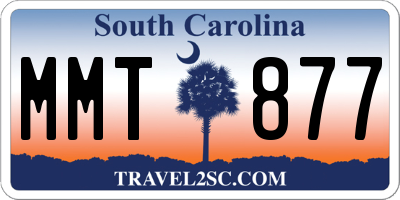 SC license plate MMT877