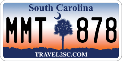 SC license plate MMT878