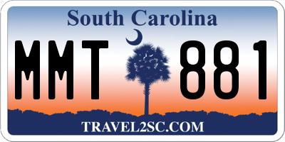 SC license plate MMT881