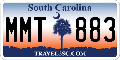SC license plate MMT883