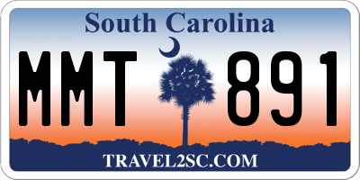 SC license plate MMT891