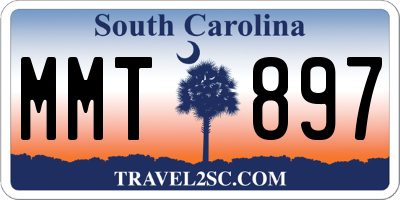 SC license plate MMT897