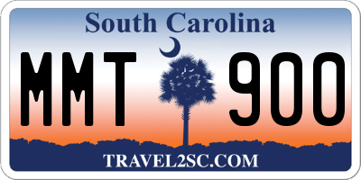 SC license plate MMT900