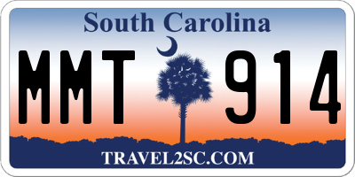 SC license plate MMT914