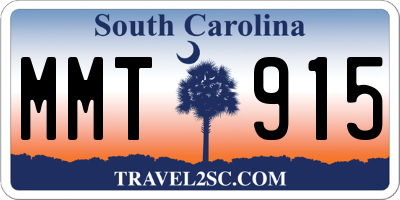 SC license plate MMT915