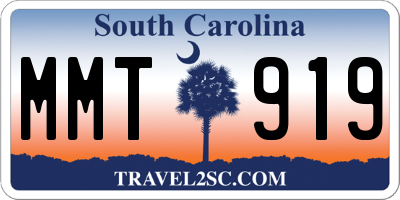 SC license plate MMT919