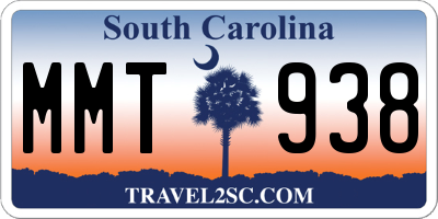 SC license plate MMT938