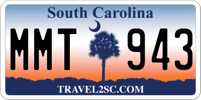 SC license plate MMT943