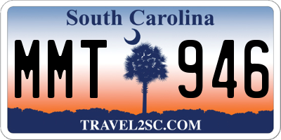 SC license plate MMT946