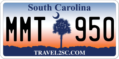 SC license plate MMT950