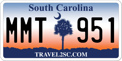 SC license plate MMT951
