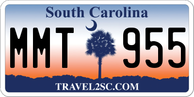 SC license plate MMT955