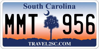 SC license plate MMT956