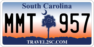 SC license plate MMT957
