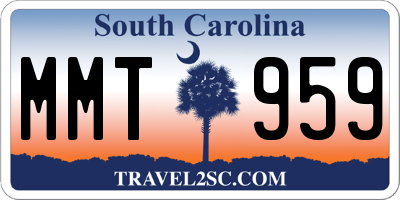 SC license plate MMT959