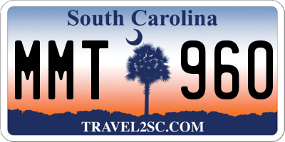 SC license plate MMT960