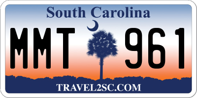 SC license plate MMT961