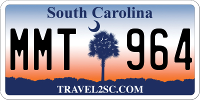 SC license plate MMT964