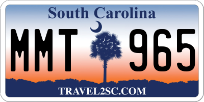 SC license plate MMT965