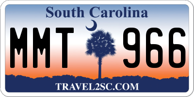 SC license plate MMT966