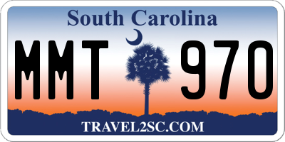 SC license plate MMT970