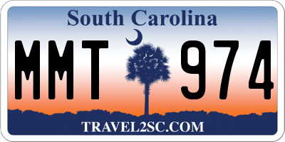 SC license plate MMT974