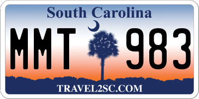 SC license plate MMT983