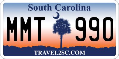 SC license plate MMT990