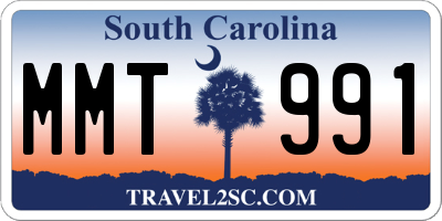 SC license plate MMT991