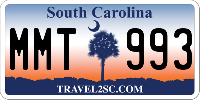 SC license plate MMT993