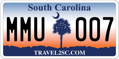 SC license plate MMU007