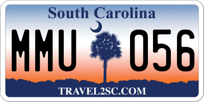 SC license plate MMU056