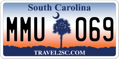 SC license plate MMU069