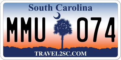 SC license plate MMU074