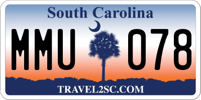 SC license plate MMU078