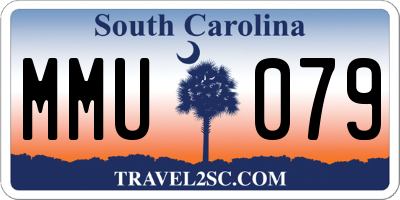 SC license plate MMU079